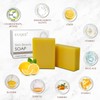 EUQEE Lemon Kojic Acid Soap, Lemon Soap Bars with Turmeric,