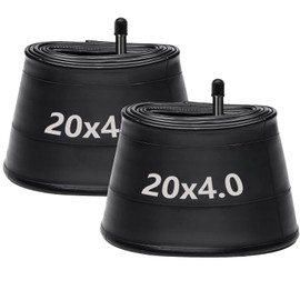 2 Pack Heavy-Duty 20x4 Fat Tire Bike Inner Tubes, 20 x 4.0 Premium Butyl Rubber Inner Tube for 20 inch Ebike Electric Bicycle