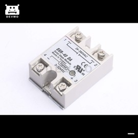 DEVMO SSR-40DA Solid State Relay DC-AC 3-32VDC 24-380VAC for Temp Controller Tool