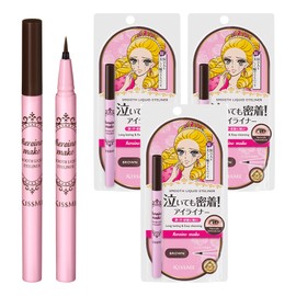 Kiss Me Heroine Make Smooth Liquid Eyeliner N 0.4ml, 02 Brown, 3 pcs / 키스미 히로인메이크 스무스 리퀴드 아이라이너 N 0.4ml, 02브라운, 3개