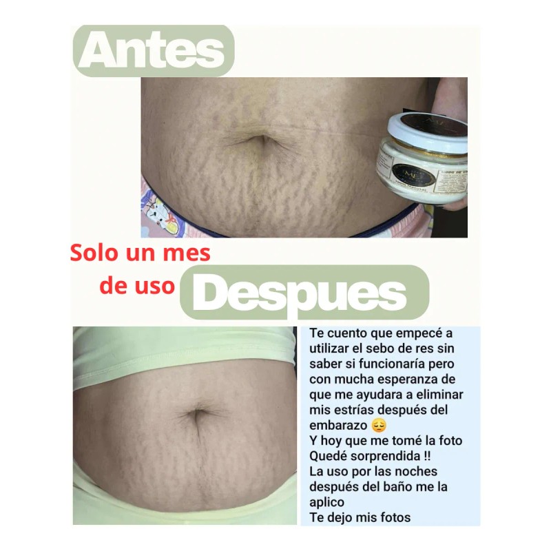 Crema Sebo De Res Adicionado Con Caléndula Y Filtro Solar.