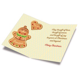 Christmas Card For Grandma (Grandmother) | Made in America | Eco-Friendly | Thick Card Stock with Premium Envelope 5in x 7.75in | Packaged in Protective Mailer | Prime Greetings