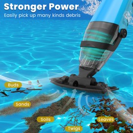 Oxseryn Cordless Pool Vacuum, Rechargeable Handheld Pool Vacuum Cleaner for Above Ground Pools, Fast Charging, Long Runtime, Ideal for Sand and Debris