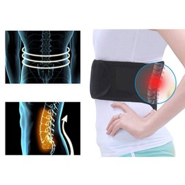 Trimmer de la cintura, turmalina negra autocalentamiento Terapia magnética soporte de la cintura Soporte lumbar por Filfeel