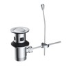 Hibbent Pull Rod Drain Fitting with Overflow Sink Drain Valve