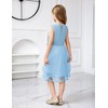 Arshiner Girls Dress Formal Party Fluffy Tulle Sleeveless Belted Light