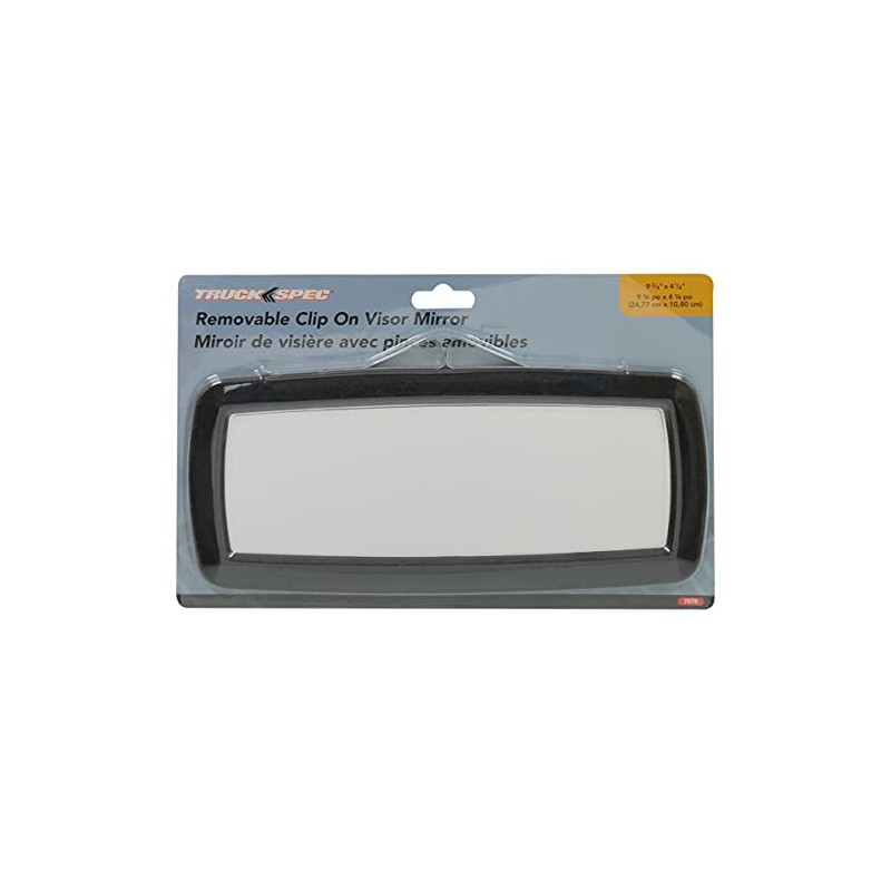 TruckSpec 7075 9.75" x 4.25" Clip-On Visor Mirror