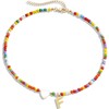 Suyi Initial Necklace Colorful Beaded Necklaces Heart Letters Choker Necklace