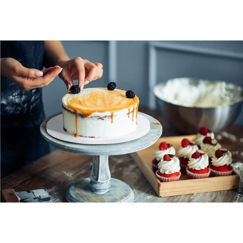 White Cake Drums Round 6 Inch Cake Boards with 1/2-Inch