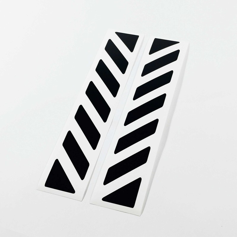 2 x Reflective Stickers for Touratech Motorcycle Aluminium Panniers (Black