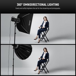 NEEWER 28"/70cm Parabolic Softbox Bowens Mount, Quick Release with Diffusers/Grid/Bag for Video Continuous Lighting CB60 CB200B MS60 MS150B Q4 Compatible with Godox Compatible with Aputure 600d, NS70P