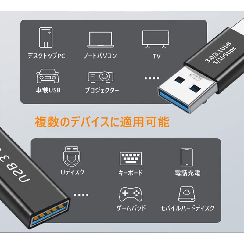 YFFSFDC Type C USB Converter Adapter [3 Pack] USB-C Male