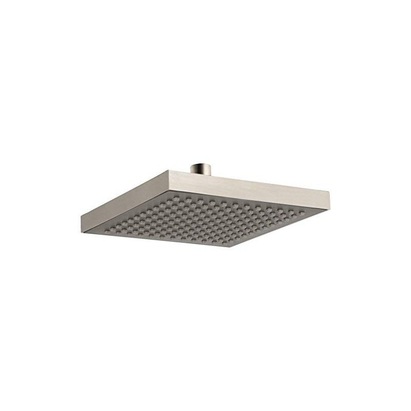 Delta Brushed Nickel Rain Shower Head, 8 Inch Square Shower