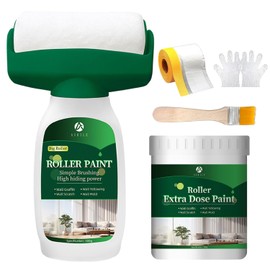 White Paint,White Paint for Wall, Roller Brush Wall Repair Tool, Drywall Repair Kit,White Wall Paint Repair Kit for Flat,Ceiling Wall,Water-Based Wall Paint Touch Up(1000g;2Pack)