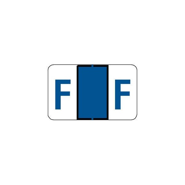 15/16"H x 1-1/2"W Blue Tab & Jeter Compatible 1" Alpha