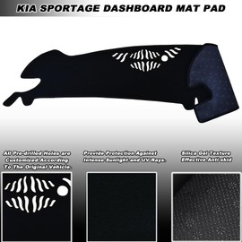 KEEGTBOX Dashboard Mat Cover Interior Center Console UV Rays Protector Compatible with Kia Sportage 2023 2024 2025 up Dash Board Mat Carpet Accessories