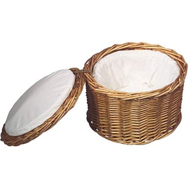 Egg Basket round Ø 26, height 17 cm rattan, padded