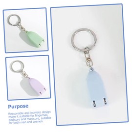 Beavorty 3pcs Portable Key Ring Nail Clippers Foldable Manicure Tool for Travel Home Use Effort Saving Design Resistant Fingernail Clippers for Family Friends