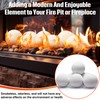 Sasylvia 6 Pcs Ceramic Fire Balls Fire Pit Balls, White
