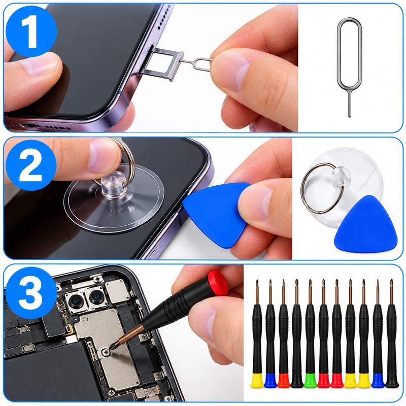 40-in-1 Mobile Phone Repair Tool Kit – Screwdriver, Spudger &
