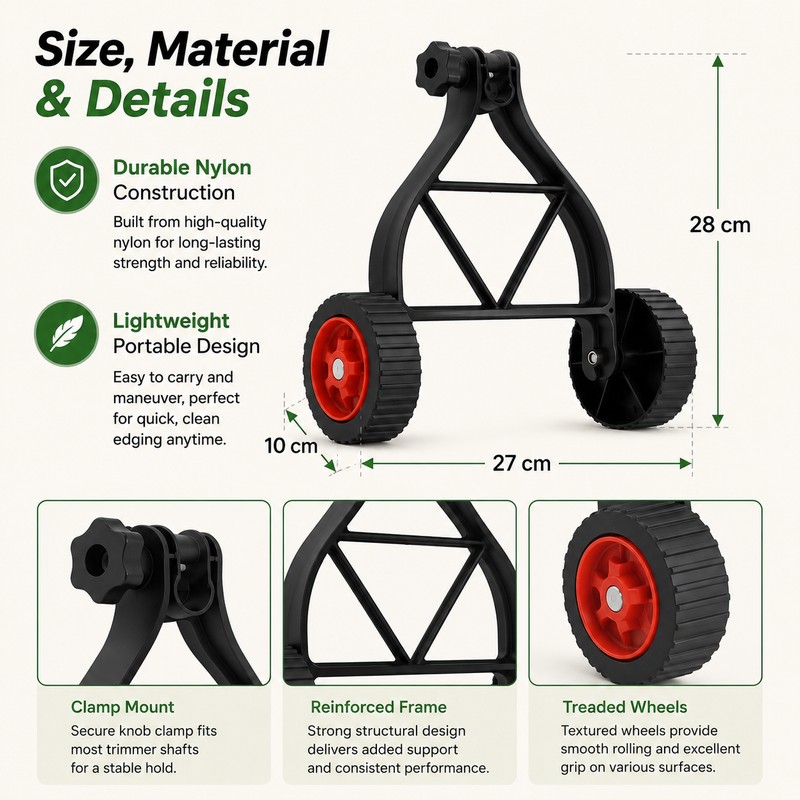 Adjustable Trimmer Support Wheel for Lawn Edging – Universal Auxiliary