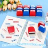 Crtiin 16 Pcs Office Stamp Set Message Self Inking Rubber