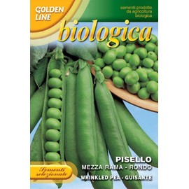Franchi Seeds of Italy "Organic Range Wrinkled Pea Mezza Rama Rondo" Seeds