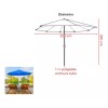 Macoll Sombrilla Jardin Plegable Con Manivela 2.5m Diametro Aoking