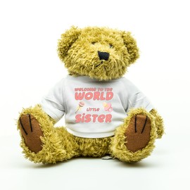 Gorgeous Gift House Welcome To The World Little Sister Teddy Bear - Gifts for New Baby Sister - Sibling Present