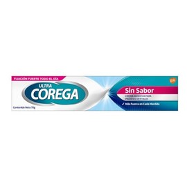 Corega Ultra Crema Adhesiva para Prótesis Dentales, Fijación Fuerte, Sin Sabor, 70g