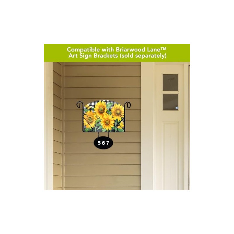 Briarwood Lane Metal Art Sign Hanging Address Marker