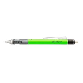 Tombow Mechanical pencil MONO graph 07 neon green - 0.7 mm line width, HB, integrated refillable eraser [SH-MG63-R7]