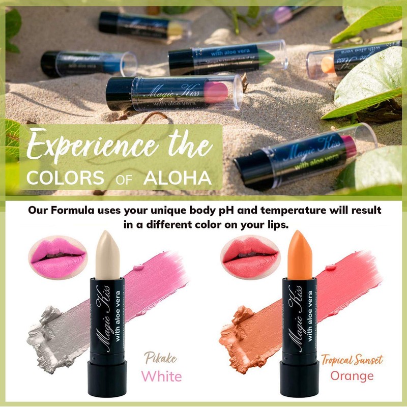 Magic Kiss 2pc Color Changing Lipstick infused with Aloe Vera