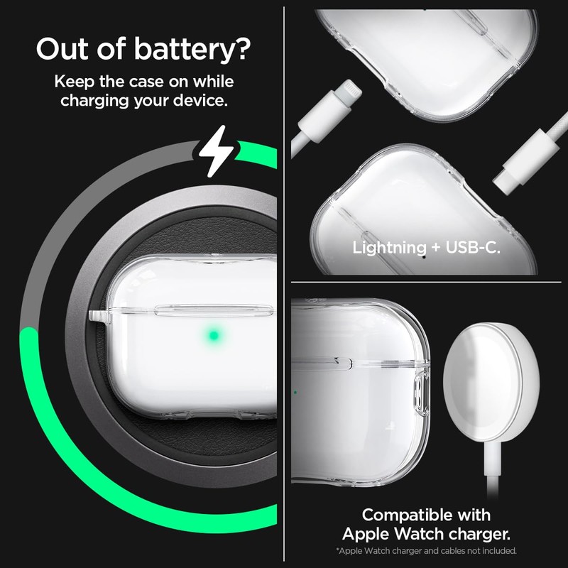Spigen Ultra Hybrid Hülle Case Kompatibel mit AirPods Pro 2.