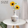 Ceramic Vase, 5.51 Inch White Small Vase, Modern Decorative Vase
