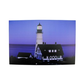 Northlight LED Lighted Dusk Lighthouse Seaside Scene Canvas Wall Art, 15.75" x 23.75"