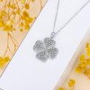 VONALA 4 Leaf Clover Necklace Sterling Silver Celtic Knot Shamrock