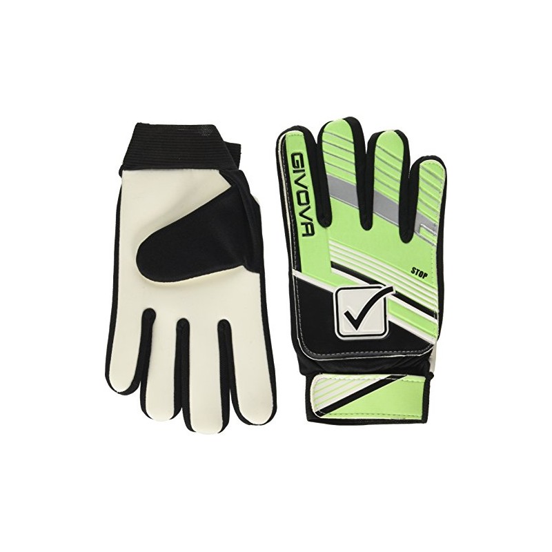 Givova Stop Goalkeeper Glove, Men's, Stop, Giallo Fluo/Nero