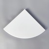 White Marble Corner Shower Shelf for Bathroom, 9'' x 9''