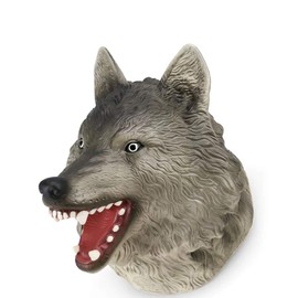Gemini&Genius Animal Hand Puppet for Kids Soft Rubber Realistic Action Figure Role Play Toys(Wolf)