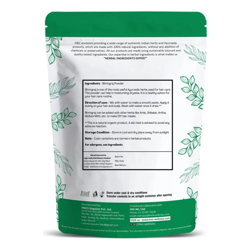 Rejuvenecedor Para El Crecimiento Del Cabello Bhringraj Powd