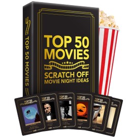 Premium Movie Night Scratch Off Cards – Gifts for Movie Lovers – End Movie Night Indecision With Movies From Top Databases – Stunning Illustrations - Husband Boyfriend Gift - Couples Gift Ideas