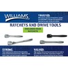 Williams JHWM-52EHFA 1/4-Inch Drive Enclosed Flex Head Ratchet with Chrome