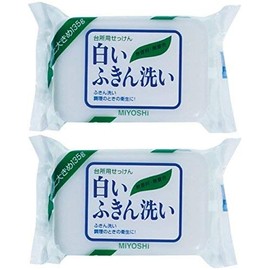 Miyoshi White Dish Towel Washing Soap, 4.8 oz (135 g) x 2 Sets