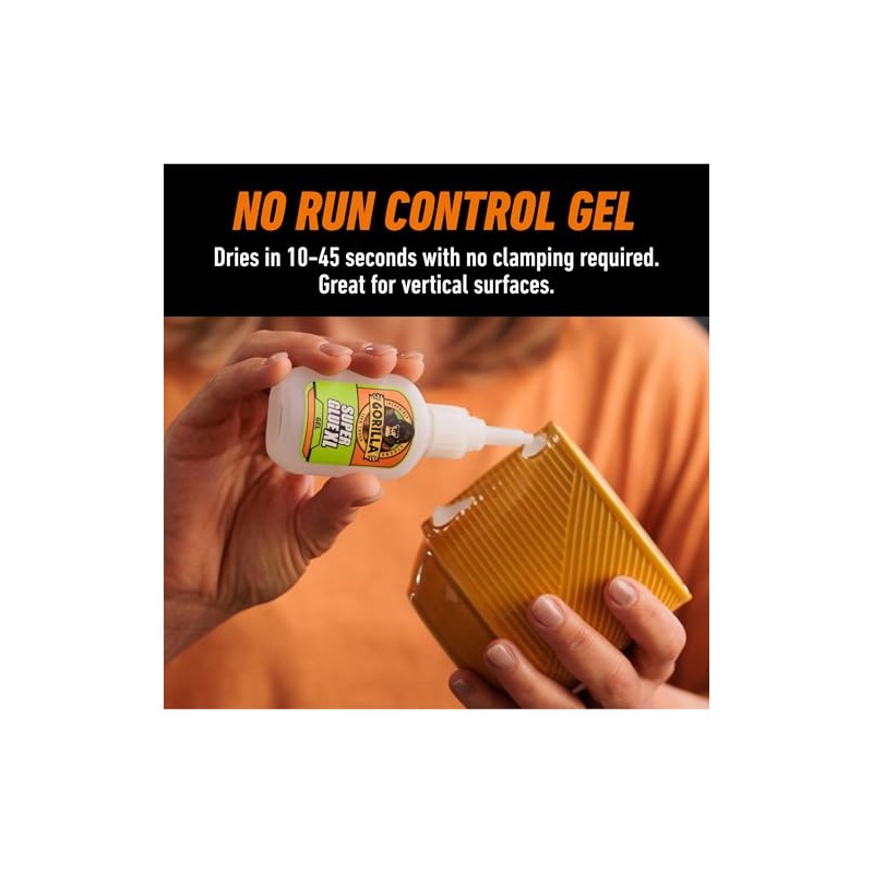 Gorilla Super Glue Gel XL, 25 gramos, transparente, (paquete de