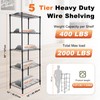 Whitmor 5 Tier Storage Shelves, Heavy Duty Metal Shelving, 400