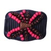 LOVEF 3 Pcs Women Magic Hair Combs Wood Beaded Stretch
