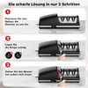 Professional Electric Knife Sharpener, 3-Stage Diamond Abrasive Sharpening System, Replaceable