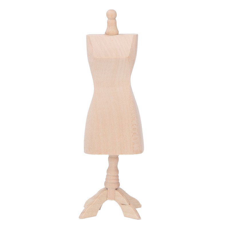 Dollhouse Wooden Mannequin 1:12 Lightweight Mini Clothes Display Holder Model