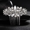 Hapibuy Crystal Wedding Hair Comb Side Bridal Hair Comb Flordal